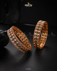 Selena Bangles Green 2*8 - Zeesy Jewellery