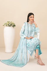 Zahlia By Tawakkal Unstitched 3 Piece Emb Lawn Suit-D-3377