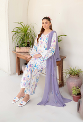 Ziva By Humdum Stitched 3 Piece Printed Lawn Suit-D04