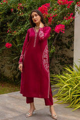 Tng By MD Stitched Bahar Collection-Crimson (Reddish Maroon)