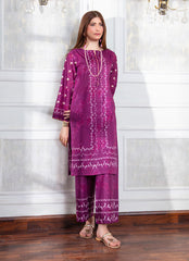 Ahlam By Safa Textile Stitched Co-Ords Lawn Suit-Elegant Maroon