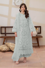 Tehwar By Imrozia Serene Stitched 3 Piece Formals Suit-IP-134 Zareha (Sage Mist)