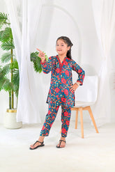 Silcot Stitched Co Ords Kids Summer Lawn Suit-Mini Petals