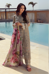 Gulmina Unstitched 3 Piece Luxury Lawn Vol-01 Suit-Mahay