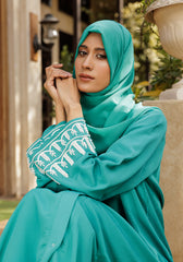 Hijabi.Pk Sea Breeze Finesse Abaya - Signature