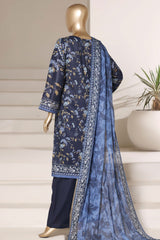 Sada Bahar Stitched 3 Piece Printed Lawn Vol-02 Suit-PR-4538-BLUE