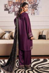 Modern Modesty By G Basics Gulmina Stitched 3 Piece Winter Suit-LILAC (3PC)