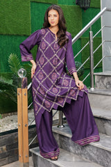 Earthen Tones By G Basics Gulmina Stitched 2 Piece Winter Suit-Lavender (2PC)