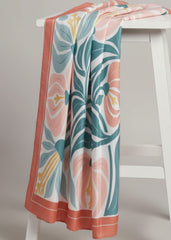 Nairah Summer Stoles Wrap-Coral Blossom