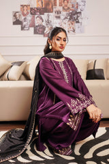 Modern Modesty By G Basics Gulmina Stitched 3 Piece Winter Suit-LILAC (3PC)