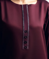 Winter Tales By Kaanthaa Stitched 2 Piece Winter Suit-Garnet Gush | 2 pc Stitched