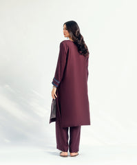 Winter Tales By Kaanthaa Stitched 2 Piece Winter Suit-Garnet Gush | 2 pc Stitched