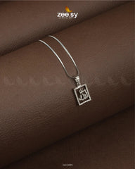 Al-Malik Calligraphy Locket Silver - Zeesy Jewellery