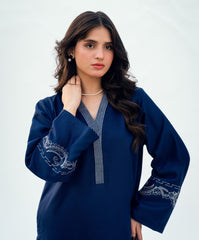 Winter Tales By Kaanthaa Stitched 2 Piece Winter Suit-Blue Hour | 2 pc Stitched