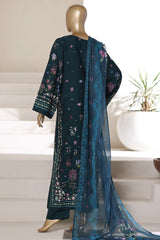 Sada Bahar Stitched 3 Piece Summer Kaftaan Suit-PR-726 T.BLUE