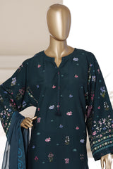 Sada Bahar Stitched 3 Piece Summer Kaftaan Suit-PR-726 T.BLUE