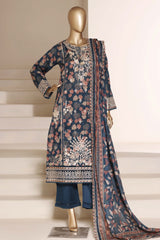 Signature By Sada Bahar Stitched 3 Piece Festive Emb Vol-02 Suit-ED-7726-BLUE