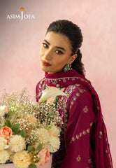 Asim Jofa Unstitched 3 Piece Luxury Lawn Suit-AJULW-02 Embroidered Lawn Unstitched 3 Pcs