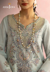 Asim Jofa Unstitched 3 Piece Luxury Lawn Suit-AJULW-01 Embroidered Lawn Unstitched 3 Pcs