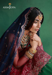 Asim Jofa Unstitched 3 Piece Wedding Festive Suit-AJULN-08 Embroidered Net Unstitched 3 Pcs