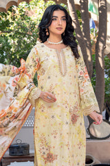 Rut Rang By Riaz Arts Unstitched 3 Piece Digital Print Emb Suit-D-08