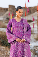 Sunlit Groove By Emaan Adeel Unstitched 3 Piece Luxury Lawn Suit-Floral Frenzy
