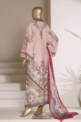 Sada Bahar Stitched 3 Piece Self Lawn Kaftan Suit-PR-923-Skin