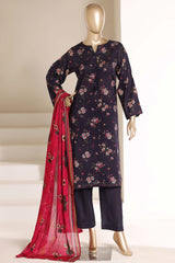 Sada Bahar Stitched 3 Piece Printed Lawn Vol-05 Suit-PR- 89A N.BLUE