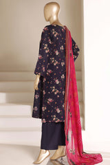 Sada Bahar Stitched 3 Piece Printed Lawn Vol-05 Suit-PR- 89A N.BLUE