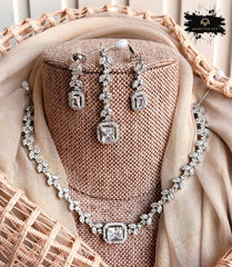 Made For Her-Elanza Zircon Necklace Set - KB1011