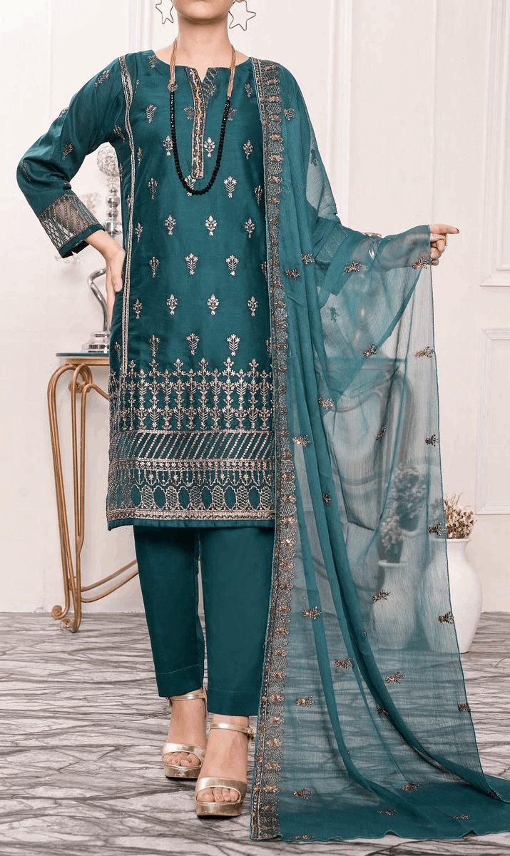 Aainahh by Amna Khadija Stitched 3 Piece Eid Lawn Vol-23 Collection'2022-AF-26-Green