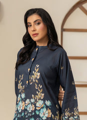 Ahlam By Safa Textile Stitched Co-Ords Lawn Suit-Royal Blue Elegant Tunic