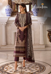 Asim Jofa Asra '23 Ajas-21 Designers Embroidered Stitched 3 Pcs