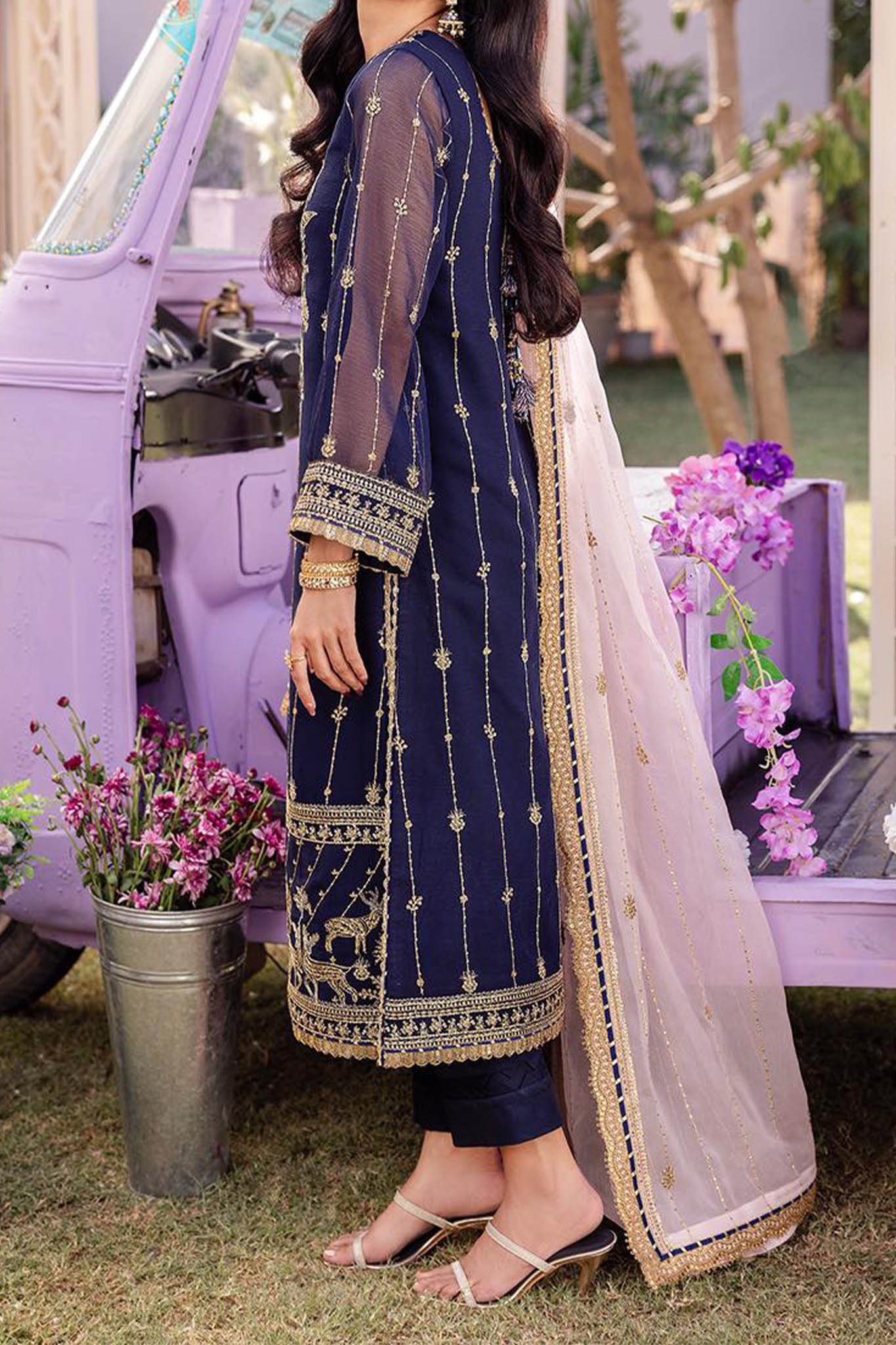 Dhanak Rang By Asim Jofa Unstitched 3 Piece Formals Collection'2024-AJCF-09