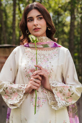 The Silent Pine Tale | Afsanah By Ramsha Unstitched 3 Piece Summer Suit-AL-101