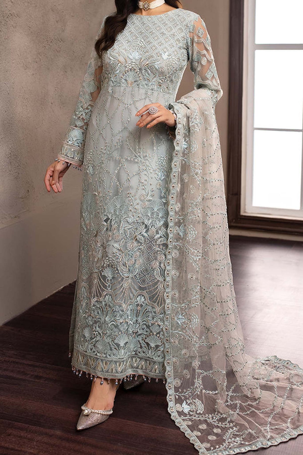Avalanche by Flossie Luxury Unstitched 3 Piece Formals Collection'2023-AV-103-A