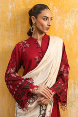 Sahar Unstitched 3 Piece Dyed Jacquard Winter Suit-AW2-25-08-Eternal Rose