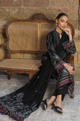 Sahar Unstitched 3 Piece Dyed Jacquard Winter Suit-AW2-25-09-Velour Noir