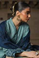 Sahar Unstitched 3 Piece Dyed Jacquard Winter Suit-AW2-25-13-Mystic Emerald