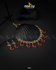 Arash Necklace Red - Zeesy Jewellery