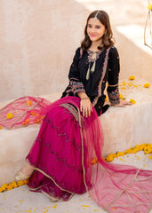 Meethi Eid By Modest Rawsilk Embroidered 3 Pc Gharara