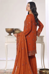 Aura By Soghat Unstitched 3 Piece Luxury Chiffon Formals Suit-Arwen