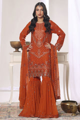 Aura By Soghat Unstitched 3 Piece Luxury Chiffon Formals Suit-Arwen