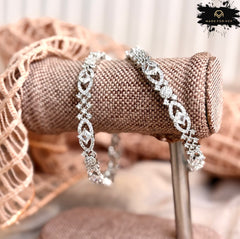 Made For Her Starlight Zircon Bangles – Silver - KKB1023
