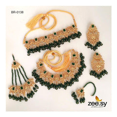 Iris Bridal-0138 Emerald Green - Zeesy Jewellery