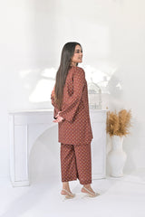 Silcot Stitched Summer Suit-Petal Whispers Polka Dot Set