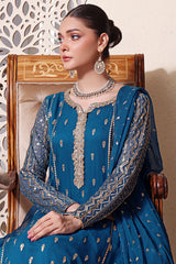 Eid E Milan By Al Siyaab Stitched 3 Piece Formals Suit-Bahaar-Peacock