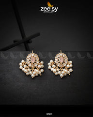 Beads Studs Earrings Pink - Zeesy Jewellery