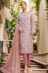 Bin Saeed Stitched 3 Piece Exclusive Printed Lawn Vol-06 Suit-SM-1989-Pista