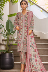 Bin Saeed Stitched 3 Piece Open Front Cutwork Kari Suit-SM-2116-Skin